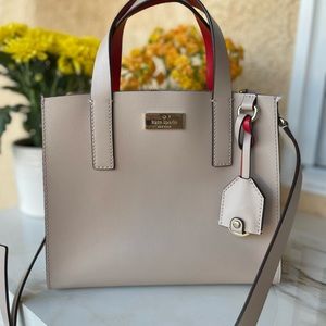 Kate Spade Square Bag Red interior